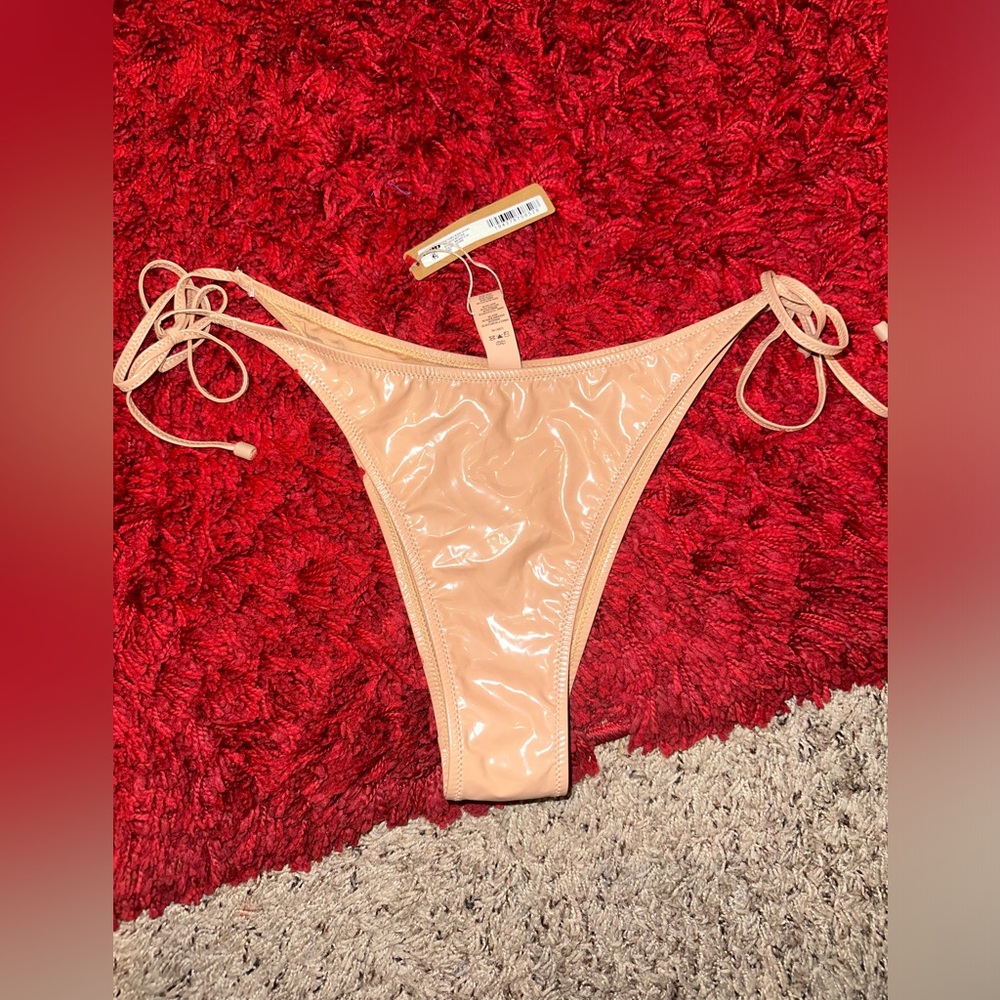 SKIMS faux leather swim bottoms